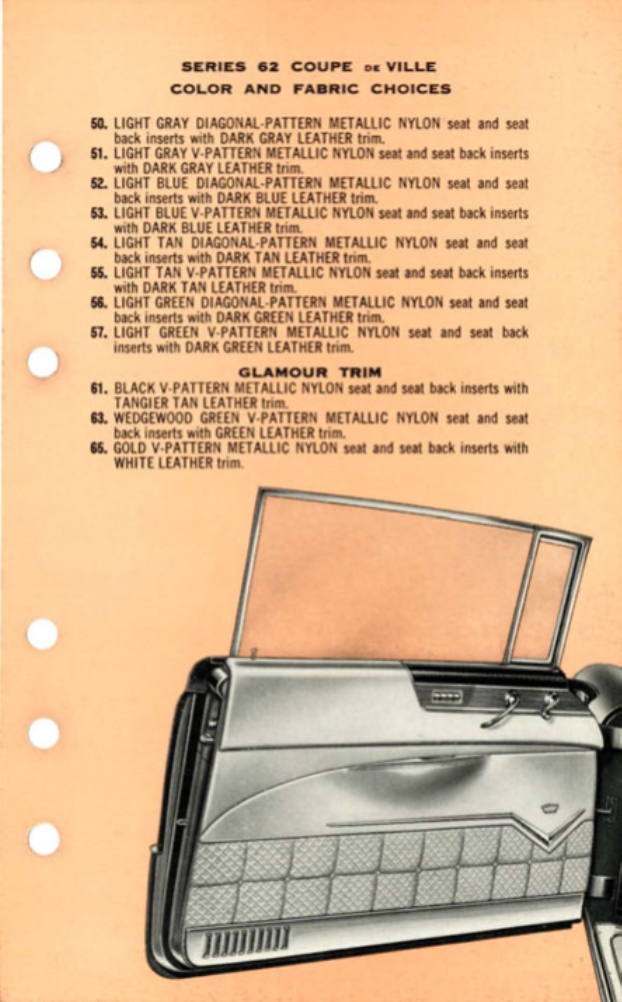 1955 Cadillac Salesmans Data Book Page 76